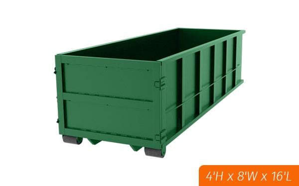 15-yard dumpsters are ideal for medium-sized projects, such as kitchen or bathroom renovations, small basement cleanouts or landscaping projects